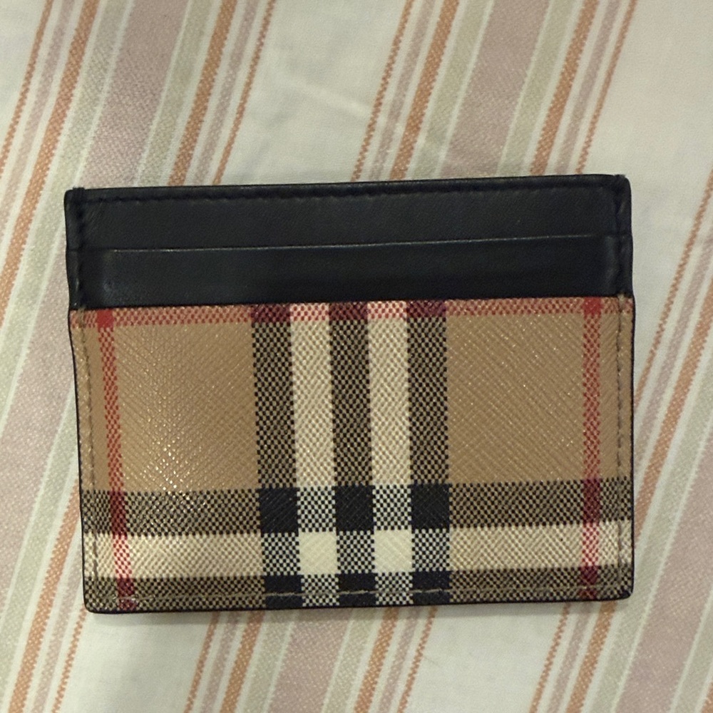 Plaid Burberry Card Wallet